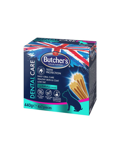 BUTCHER'S Dental Care for Small Dogs denstistic  4x110g