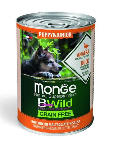 MONGE BWild GF Puppy Kačica 400 g