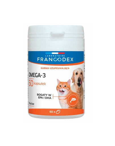 FRANCODEX Omega-3 pre psy a mačky 60 tabliet