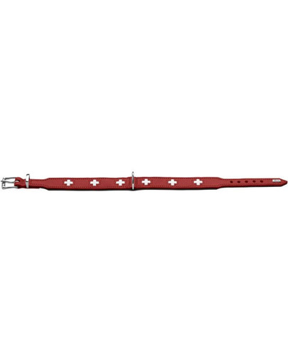 HUNTER Swiss kožený obojok veľkosť XS (32) 24-28,5 / 2,6 cm červený