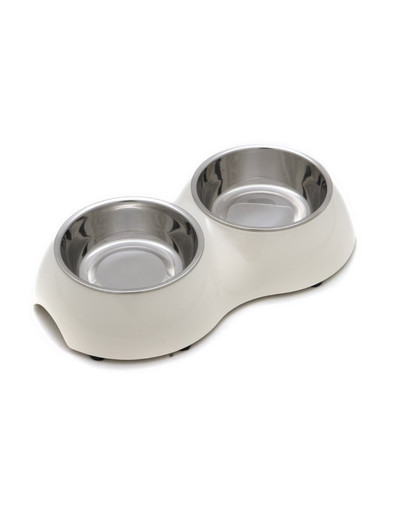PET INN Miska melamín DB04 S 26.5 x 15 x 5.5 cm béžová dvojitá
