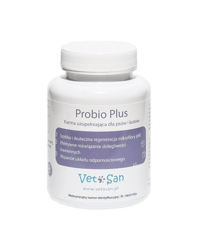 VETOSAN PROBIO Plus na zažívacie ťažkosti pre psov a mačky 60 tabl.