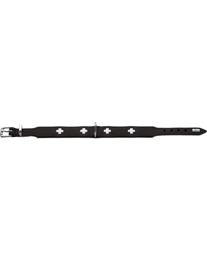 HUNTER Swiss kožený obojok veľkosť veľkosť XS-S (37) 30-34,5 / 2,6 cm čierny