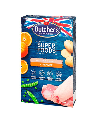 BUTCHER'S Superfoods Treats Moriak & Brusnice 320 g