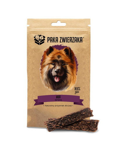 PAKA ZWIERZAKA Stripsy maškrta pre psov z husacieho mäsa 100% 80 g