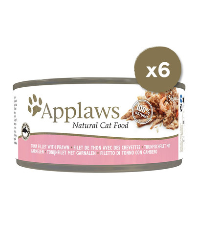APPLAWS Cat Tin 6 x 156 g tuniak a krevety