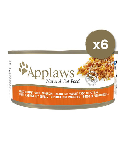 APPLAWS Cat Tin Kura a tekvica 6 x 156 g