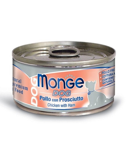 MONGE Natural Dog Kura a šunka 95g