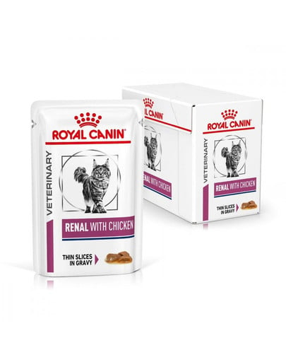 Veterinary Diet Cat Renal Chicken Pouch 12x 85 g