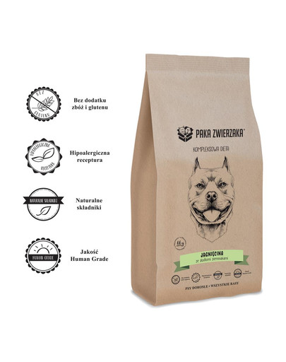 PAKA ZWIERZAKA Granule pre psov Jahňacie mäso a batáty 2 kg