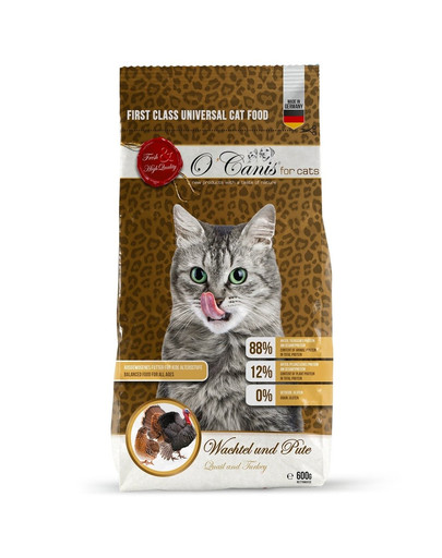 O'CANIS Cats prepelica a morka 600g krmivo pre mačky