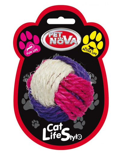 PET NOVA Sisalová guľa pre mačky 6 cm