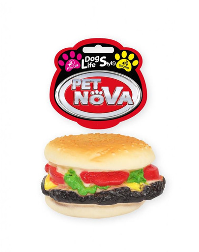 E-shop PET NOVA DOG LIFE STYLE Hamburger hračka pre psa 9cm