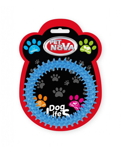 PET NOVA DOG LIFE STYLE Dental Ringo 12,5 cm, modrá, mätová vôňa