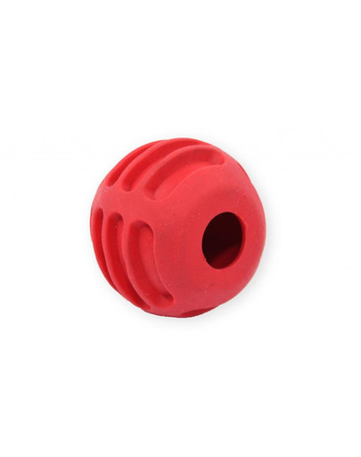 PET NOVA DOG LIFE STYLE Loptička s pamlskami, 6 cm, červená, vôňa hovädzieho mäsa