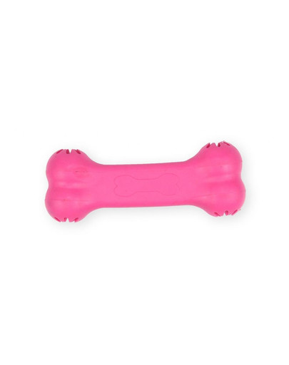 PET NOVA DOG LIFE STYLE Hryzátko v tvare kosti s miestom na uloženie pamlskov 11 cm, ružová, s vôňou hovädzieho mäsa