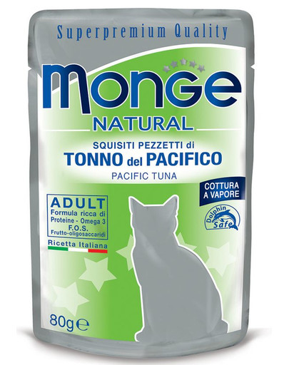 MONGE Cat želé tuniak žltoplutvý 80 g