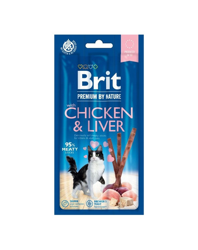BRIT Premium by Nature Cat Sticks s kuracím mäsom a pečeňou 15 g