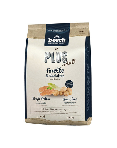 BOSCH Plus Pstruh & Zemiaky 2,5 kg