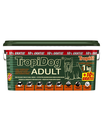 TROPICAL Tropidog adult small breeds wiaderko 3l / 1.1 kg