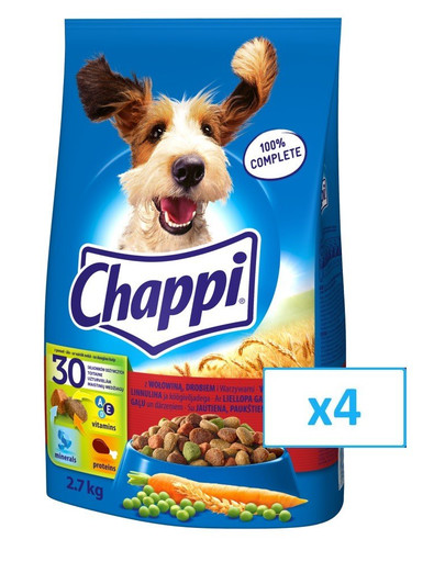 CHAPPI hovädzie a hydina 4x 2.7 kg