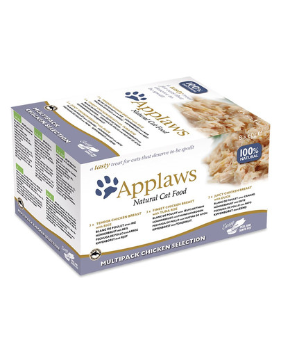 APPLAWS Cat Pot Multipack 8 x 60 g Chicken Selection