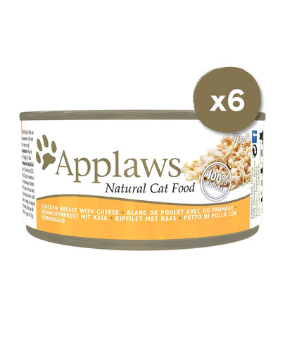 APPLAWS Cat Tin 6 x 70 g kura a syr
