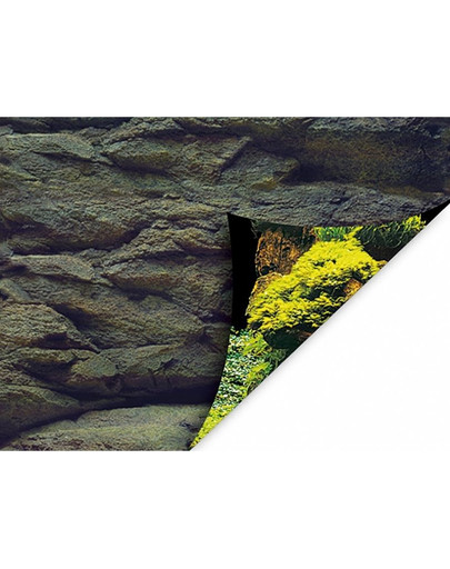 AQUA NOVA Obojstranné pozadie akvária S 60x30cm, skaly / rastliny