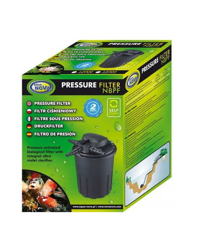 AQUA NOVA tlakový filter, system BACKFLUSH-samočistiaci, UV 18W, 12000L