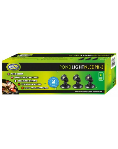 AQUA NOVA vodotesná lampa LED 3x1W 12V farebné sklíčka