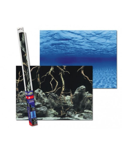 AQUA NOVA Obojstranné pozadie akvária S 60x30cm, korene / voda