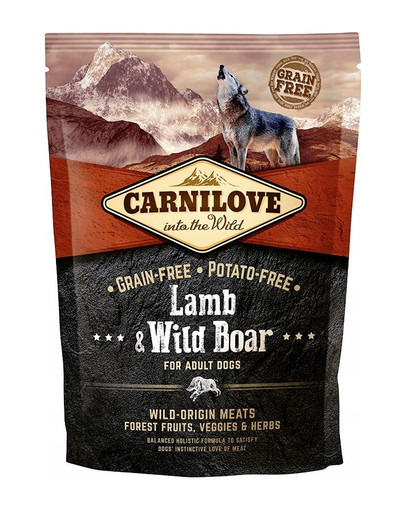 CARNILOVE Krmivo pre psa jahňacie/diviak 1,5 kg