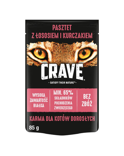 CRAVE paštéta s lososom a kuracím mäsom bez obilnín 24 x 85 g