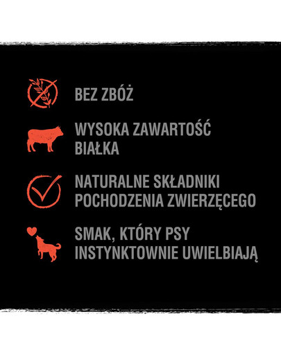 CRAVE Bezzrnná pochúťka pre psov s hovädzieho  mäsa 6 x 55g