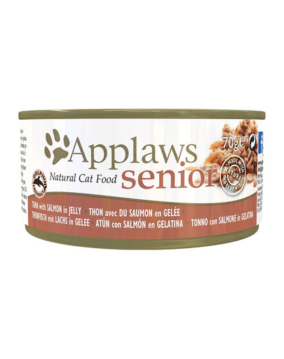 APPLAWS Cat Tin Senior Tuna with Salmon in Jelly 12x(6x70g)