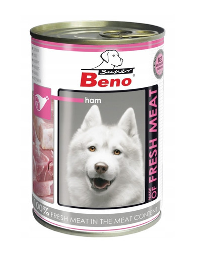 BENEK Super BENO Meat pre dospelých psov šunka 400 g