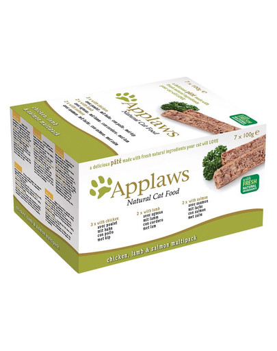 APPLAWS Cat Pate Multipack 4x(7x100g) Chicken with Lamb & Salmon