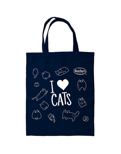BUTCHER'S Bavlnená taška „I love cats“
