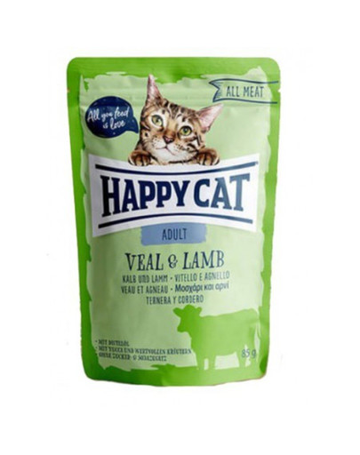 HAPPY CAT All Meat Adult Kalb & Lamm 85 g teľa a jahňa