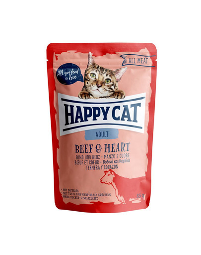 HAPPY CAT All Meat Adult Rind & Herz 85 g hovädzie a srdce