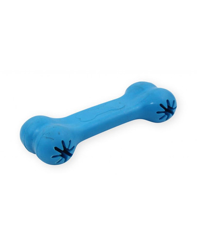 PET NOVA DOG LIFE STYLE Hryzátko v tvare kosti s miestom na pamlsky, 11 cm, modré s vôňou hovädzieho mäsa