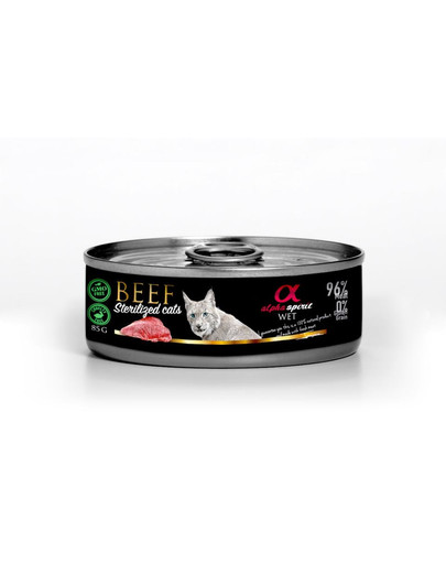 ALPHA SPIRIT Beef for sterilised cats Hovädzie mäso pre sterilizované mačky 85 g
