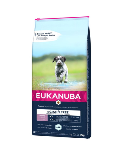 EUKANUBA Grain Free Large Puppy Granule pre šteňatá veľkých plemien 12 kg