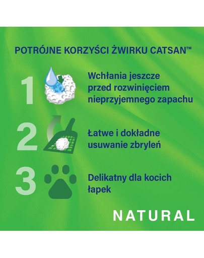 CATSAN Natural hrudkujúca podstielka pre mačky 8l