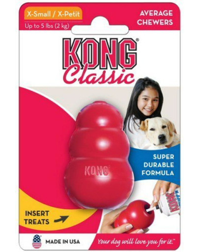KONG Gumová hračka Classic XS 6 cm