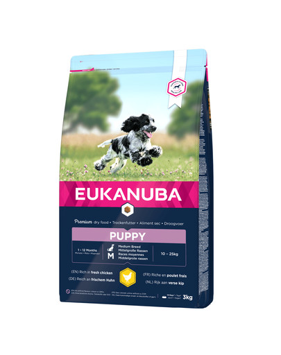 EUKANUBA Puppy Medium Breeds Chicken 3 kg
