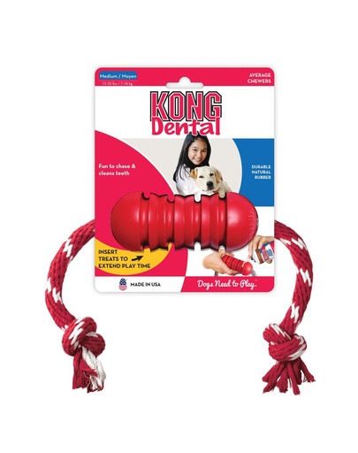 KONG Dental with Rope M hračka pre psa