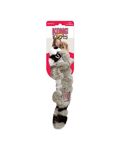 KONG Knots Scrunch Raccoon S/M hračka pre psa medvedík čistotný