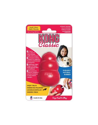 KONG Classic S 7,3 cm hryzátko na maškrty pre psa