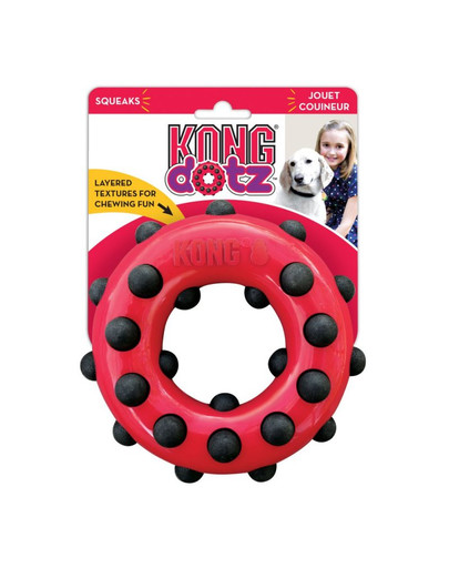 KONG Dotz Circle L Hračka na masírovanie ďasien pre psov